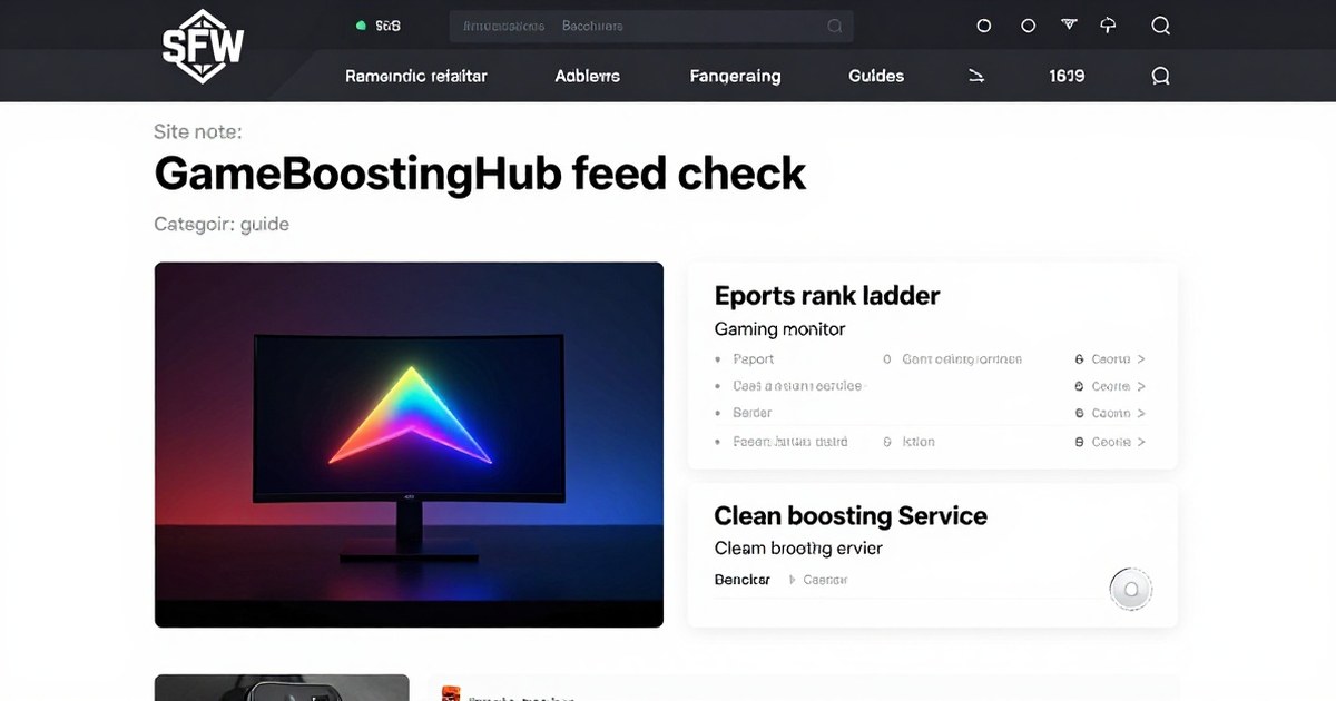 Site note: GameBoostingHub feed check